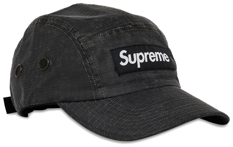 Supreme Distressed Ripstop Camp Cap Black