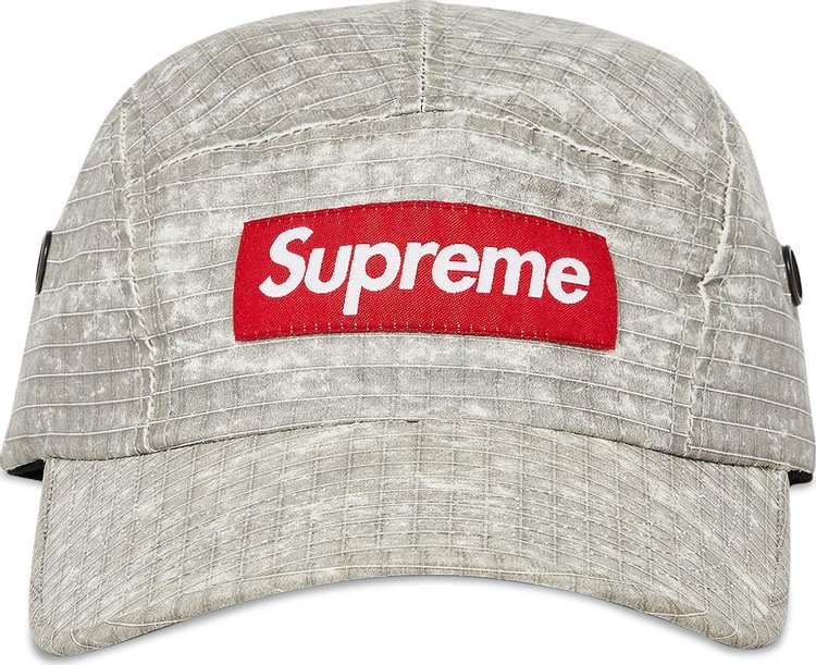 Supreme Distressed Ripstop Camp Cap Stone