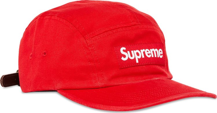 Supreme Washed Chino Twill Camp Cap Red