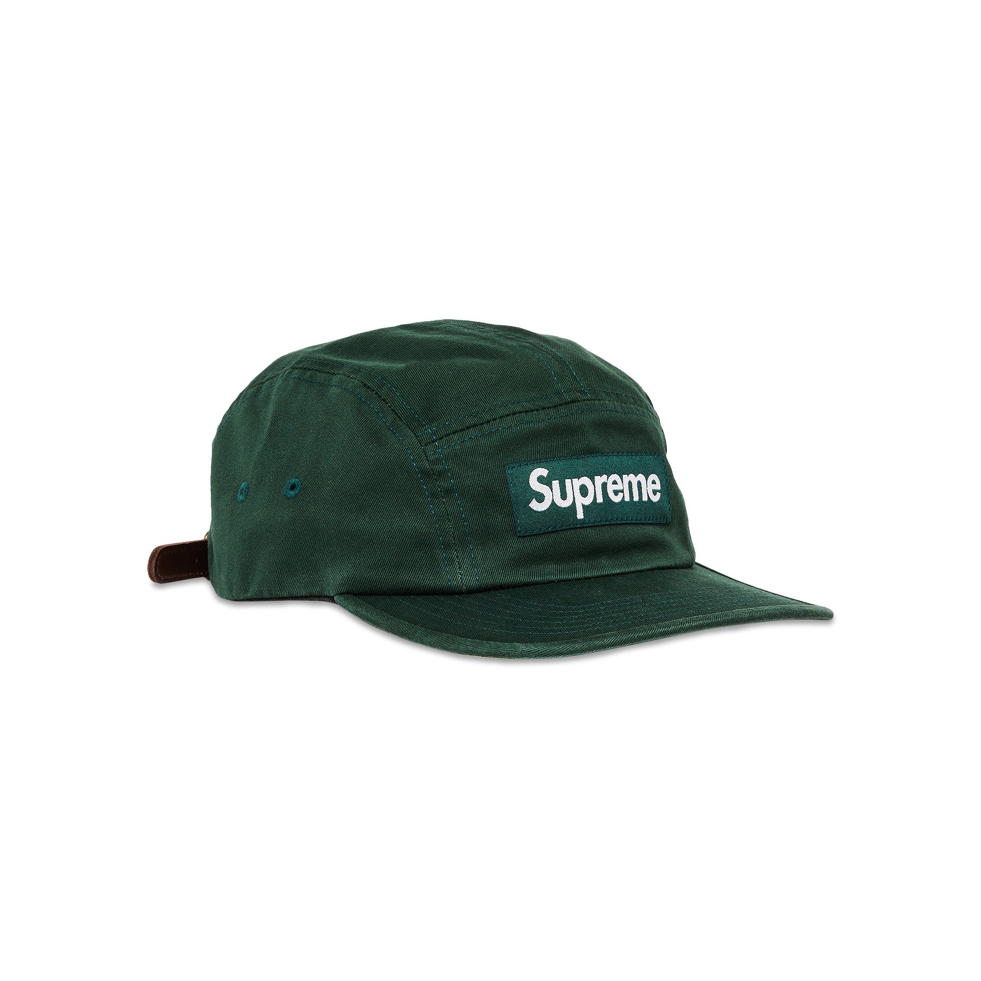 Buy Supreme Washed Chino Twill Camp Cap 'Pine Green
