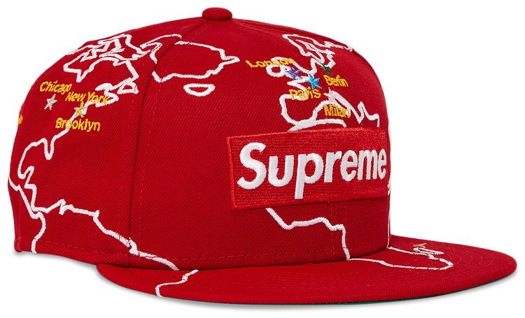 Supreme Worldwide Box Logo New Era Red