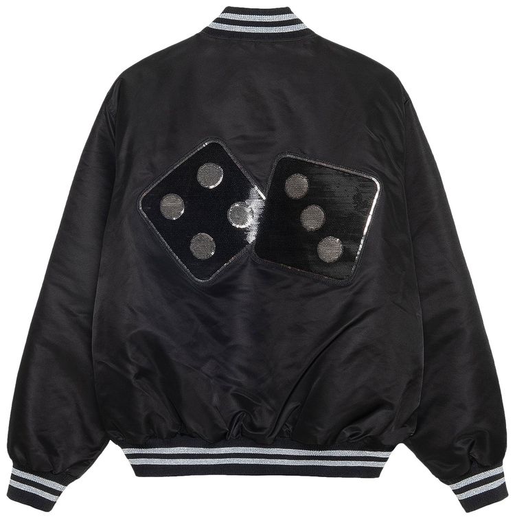 Stussy Sequins Satin Jacket Black