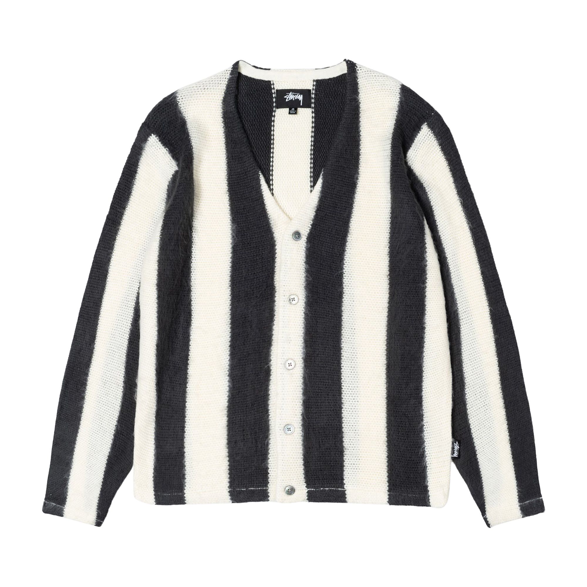 Buy Stussy Stripe Brushed Cardigan 'Natural' - 117186 NATU