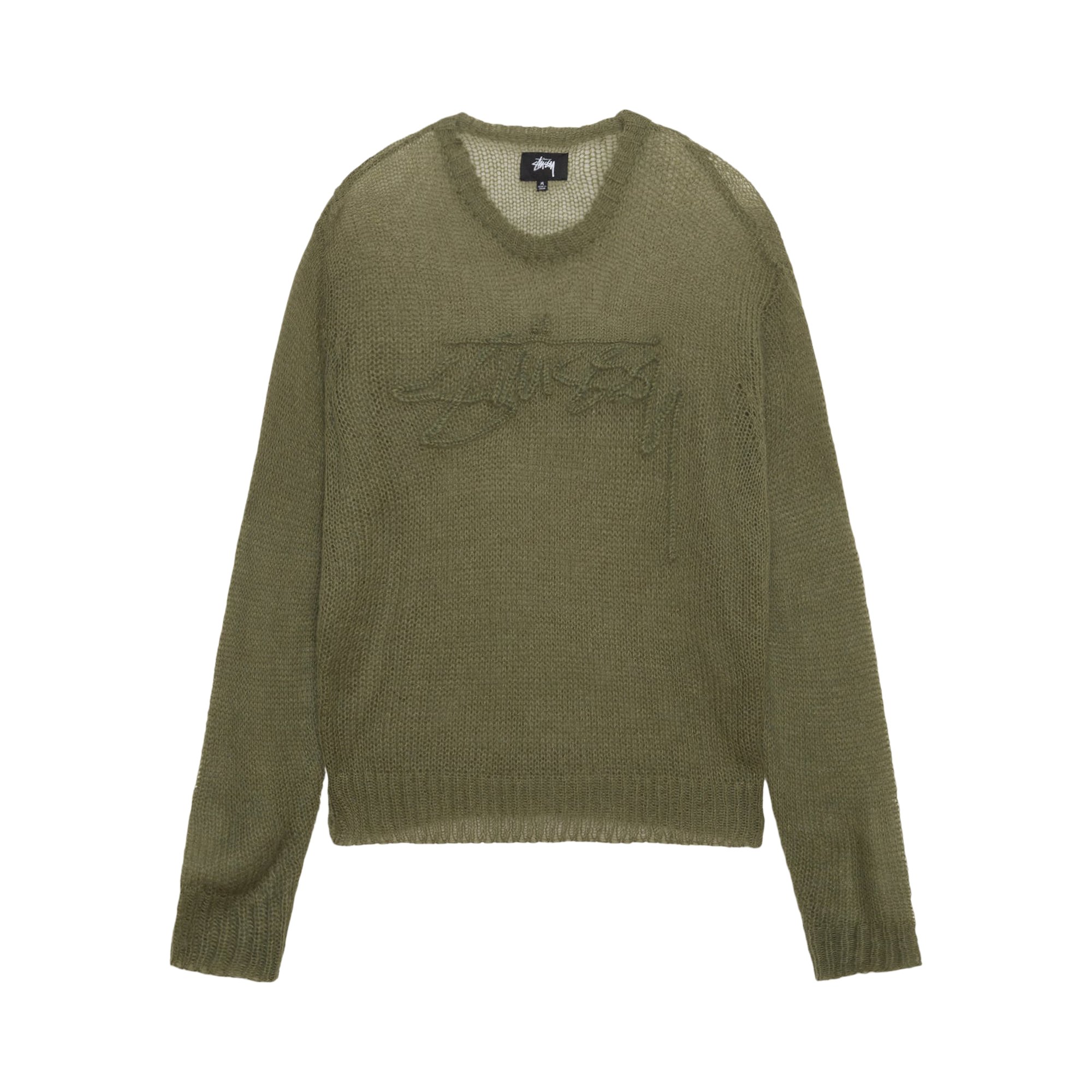 Buy Stussy Loose Knit Logo Sweater 'Cypress' - 117180 CYPR | GOAT