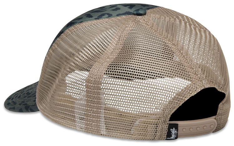 Stussy Trucker SS Link Snapback Leopard