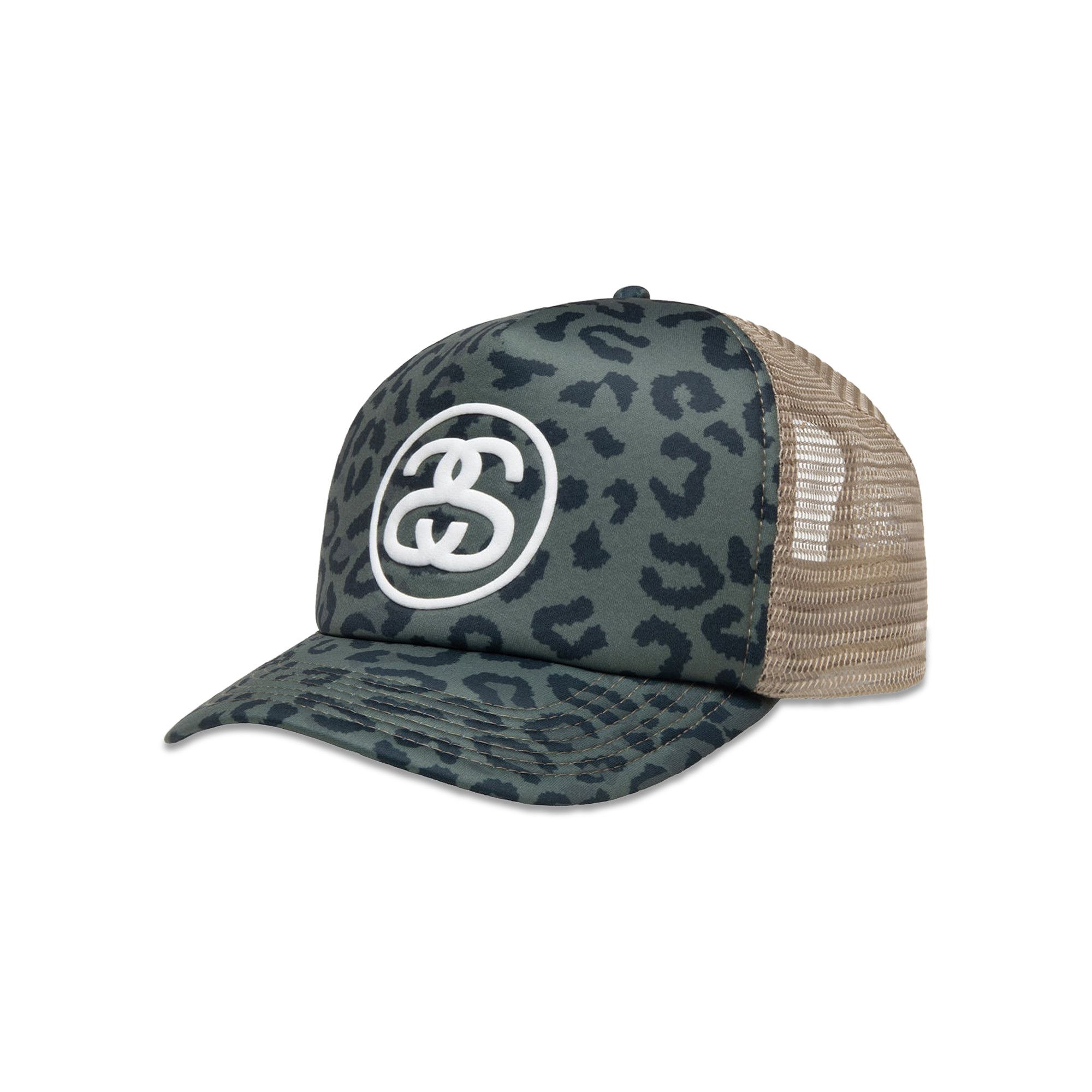 送料無料 いくらから Buy Stussy LEOP 1311113 - 'Leopard' Snapback SS-Link Trucker 帽子