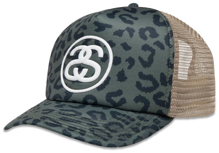 Stussy Trucker SS Link Snapback Leopard