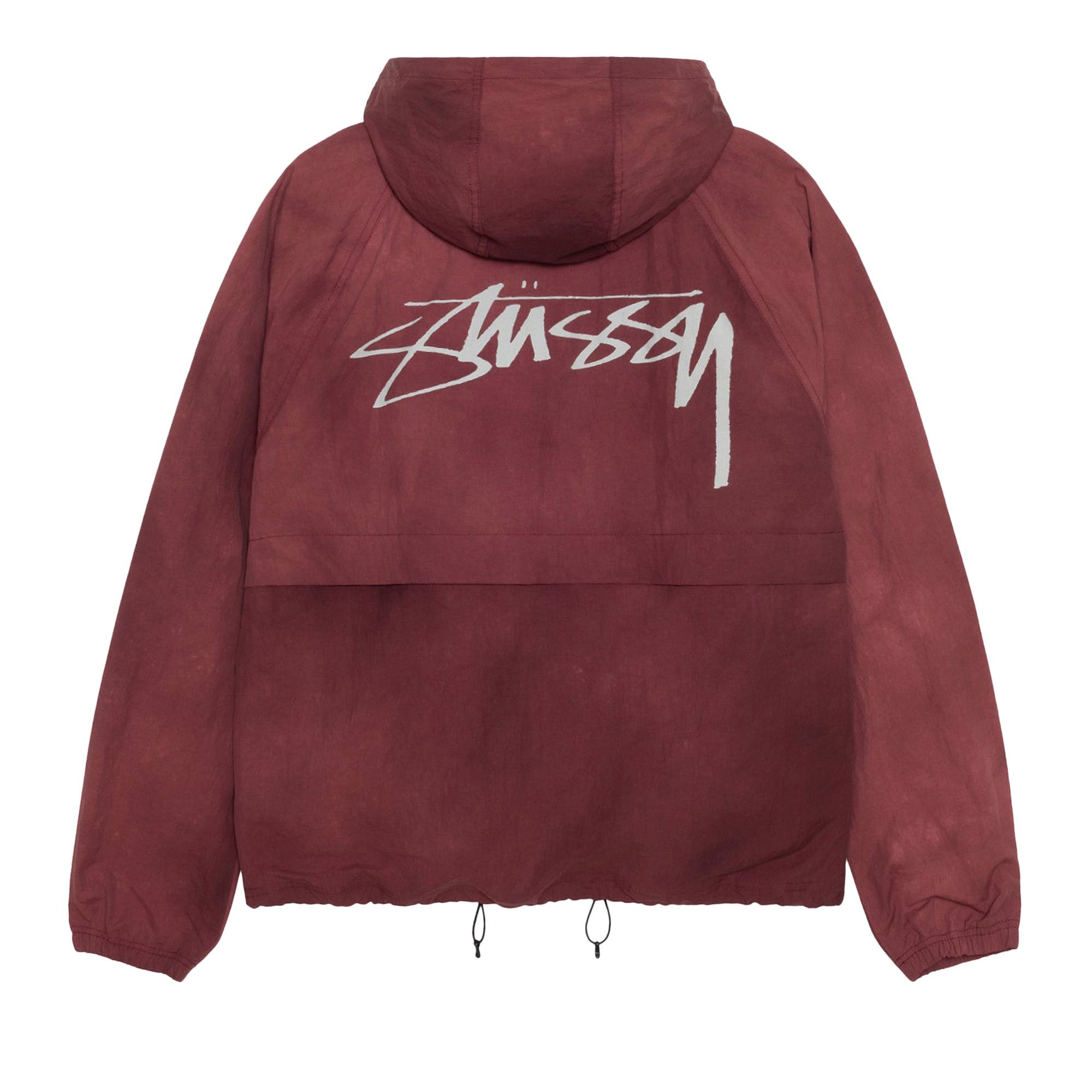 stussy shell jacket maroon マルーン