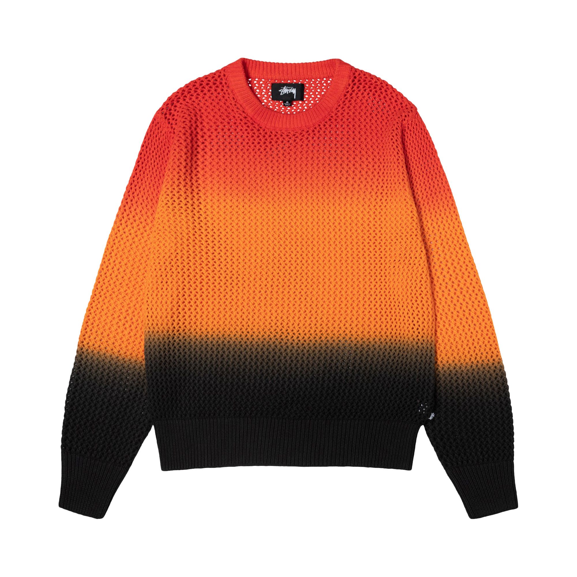 Buy Stussy Pigment Dyed Loose Gauge Sweater 'Lava' - 115647