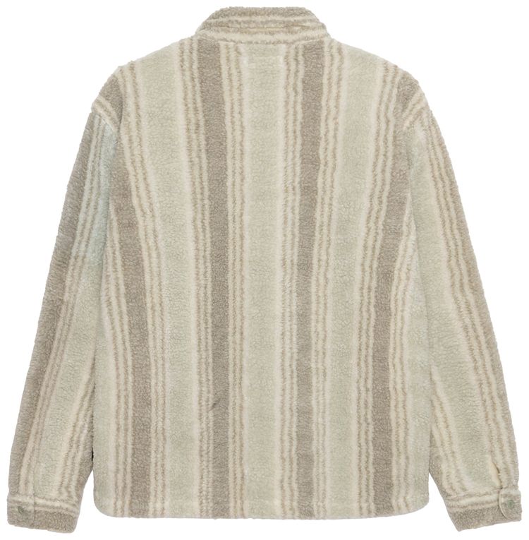 Stussy Striped Sherpa Shirt Natural
