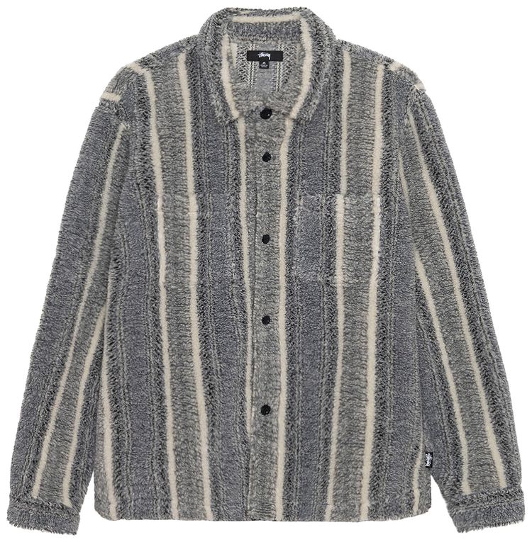 black and white striped stussy shirt