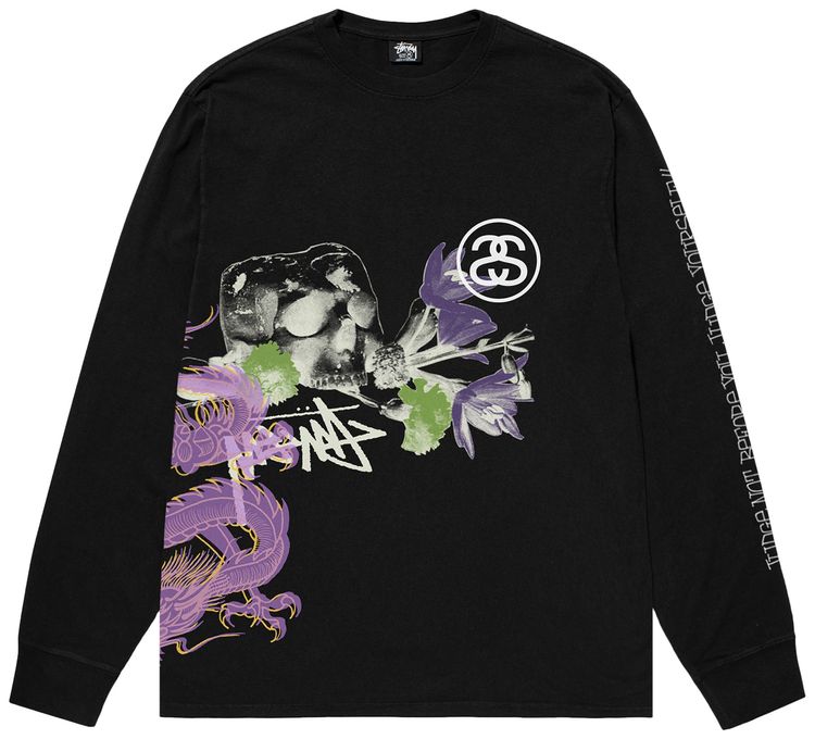 Stussy Strike Long Sleeve Tee Black