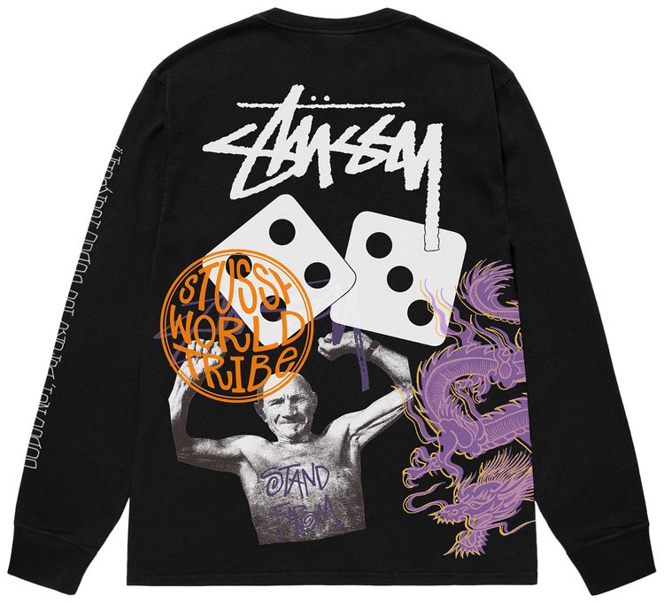Stussy Strike Long Sleeve Tee Black