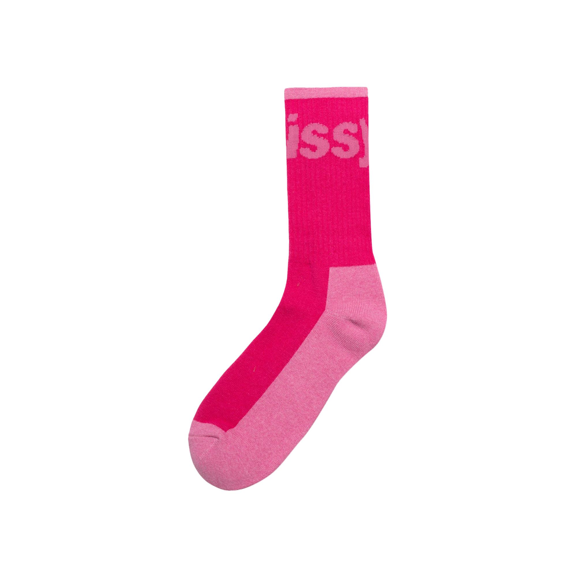 Buy Stussy Logo Jacquard Trail Socks 'Pink' - 138805 PINK | GOAT