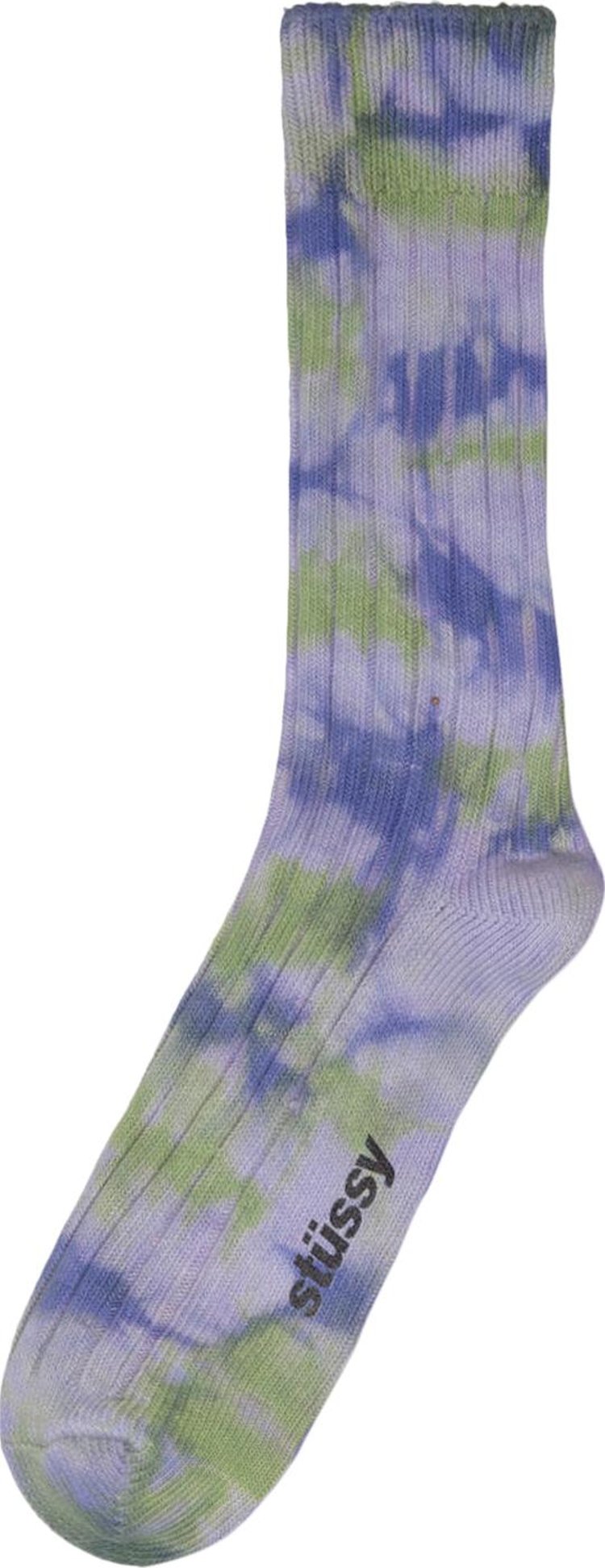 Stussy Multi Dyed Ribbed Socks 'Purple/Sand'