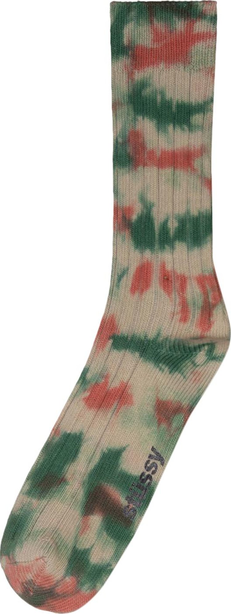 Stussy Multi Dyed Ribbed Socks 'Clay/Forest'