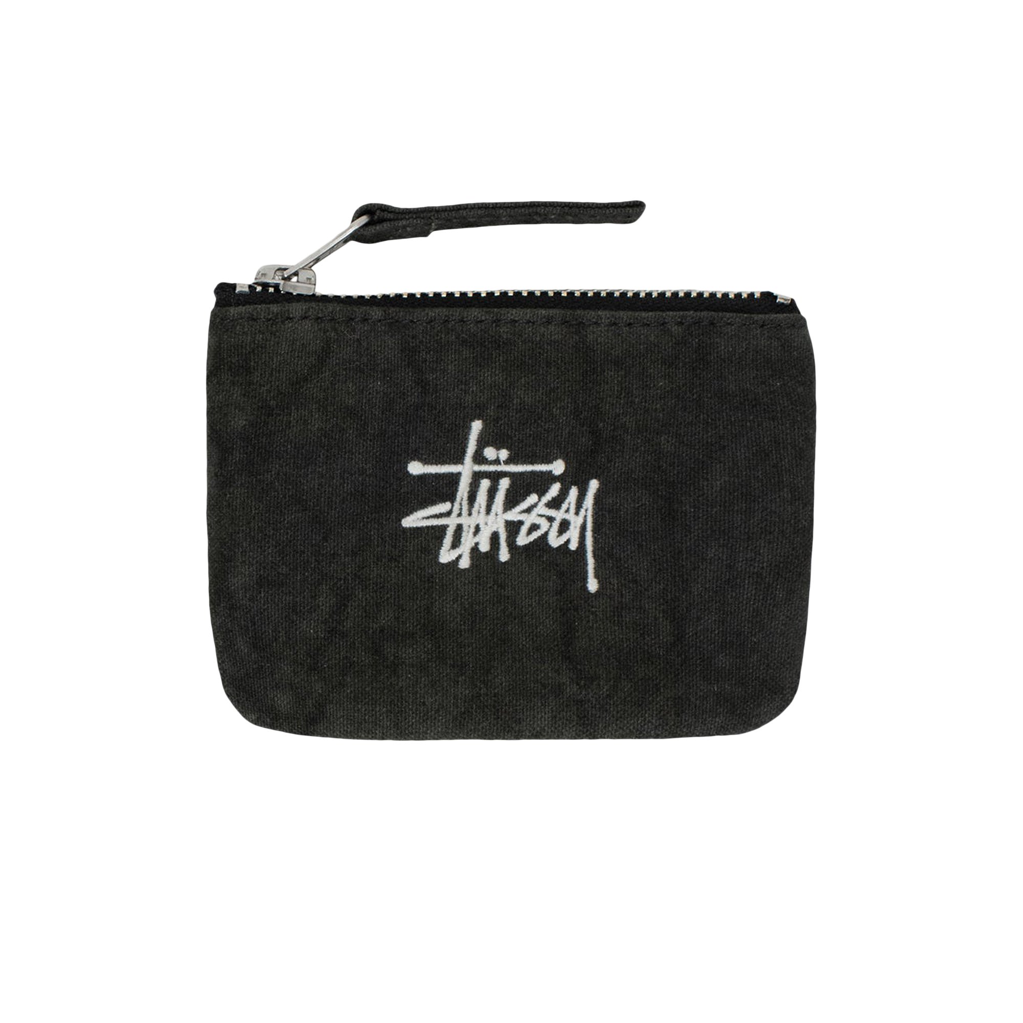 Buy Stussy Canvas Coin Pouch 'Washed Black' - 134256 WASH | GOAT