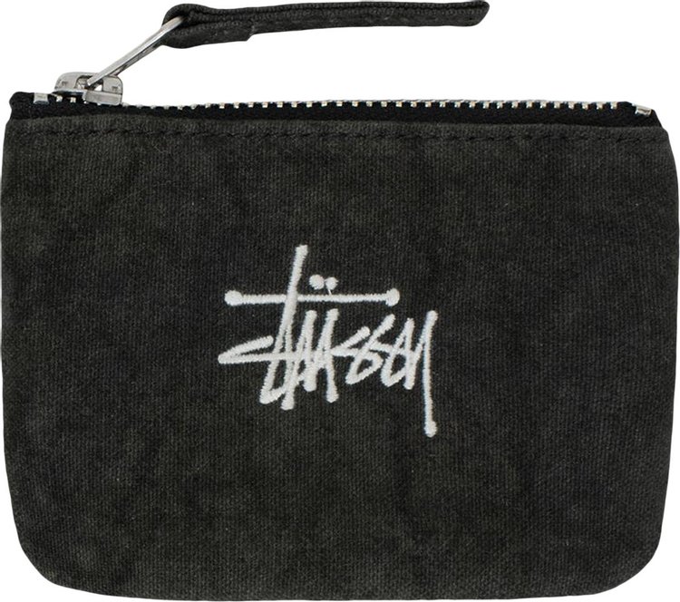 Stussy Canvas Coin Pouch 'Washed Black'
