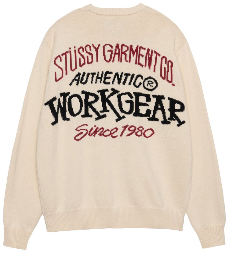 Stussy Authentic Workgear Sweater Natural