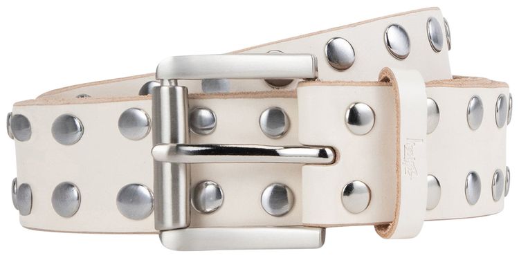 Stussy 8 Ball Studded Belt Bone