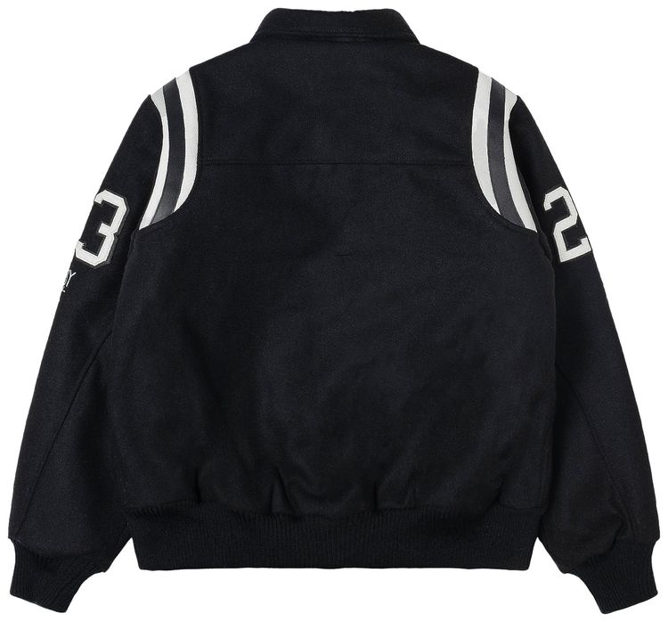 Stussy 80 Wool Varsity Jacket Black