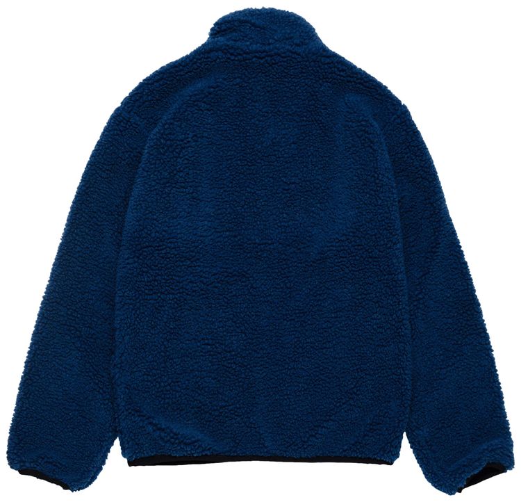 Stussy Sherpa Reversible Jacket Weathered Blue