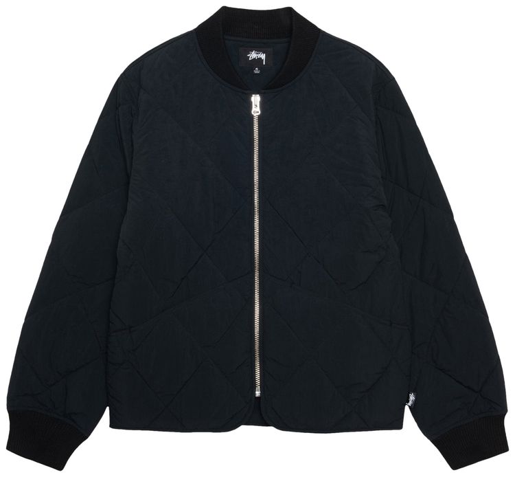 Stussy 8 Ball Quilted Liner Jacket Black