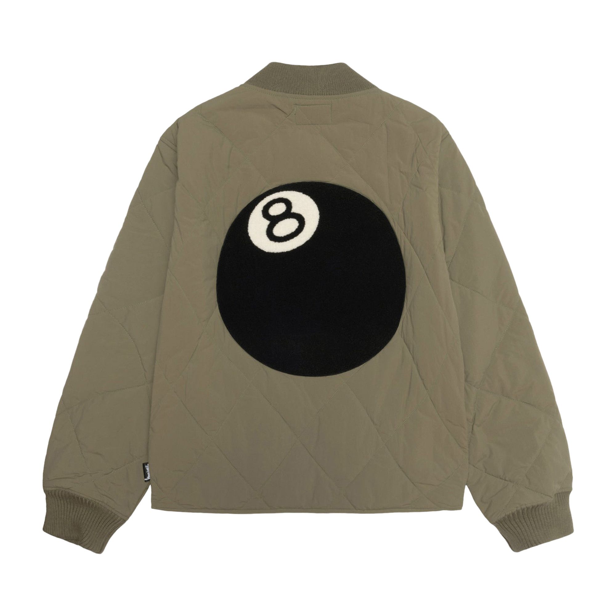 Size xxl Stussy 8 Ball Quilted Liner Jacket 'Olive'