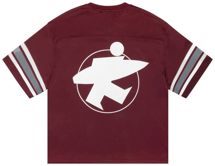Stussy Surfman Mesh Football Jersey Burgundy