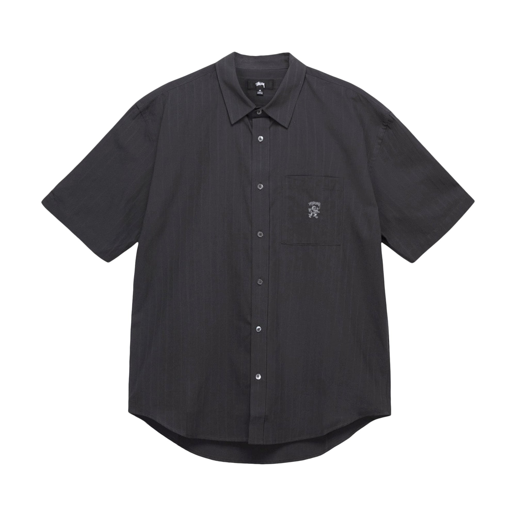 Buy Stussy Boxy Striped Shirt 'Black Stripe' - 1110293 BLAC | GOAT