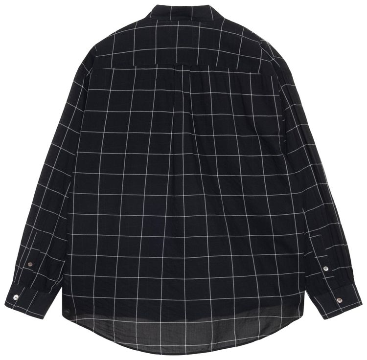 Stussy Light Weight Classic Shirt Black Windowpane