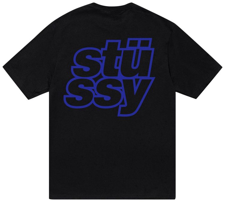 Stussy Stacked Tee Black
