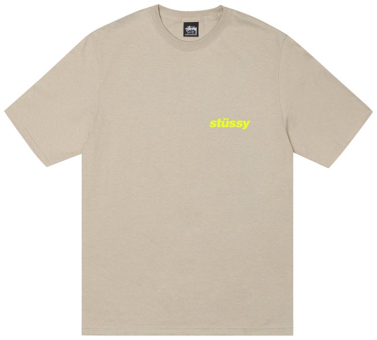 Stussy Stacked Tee Khaki