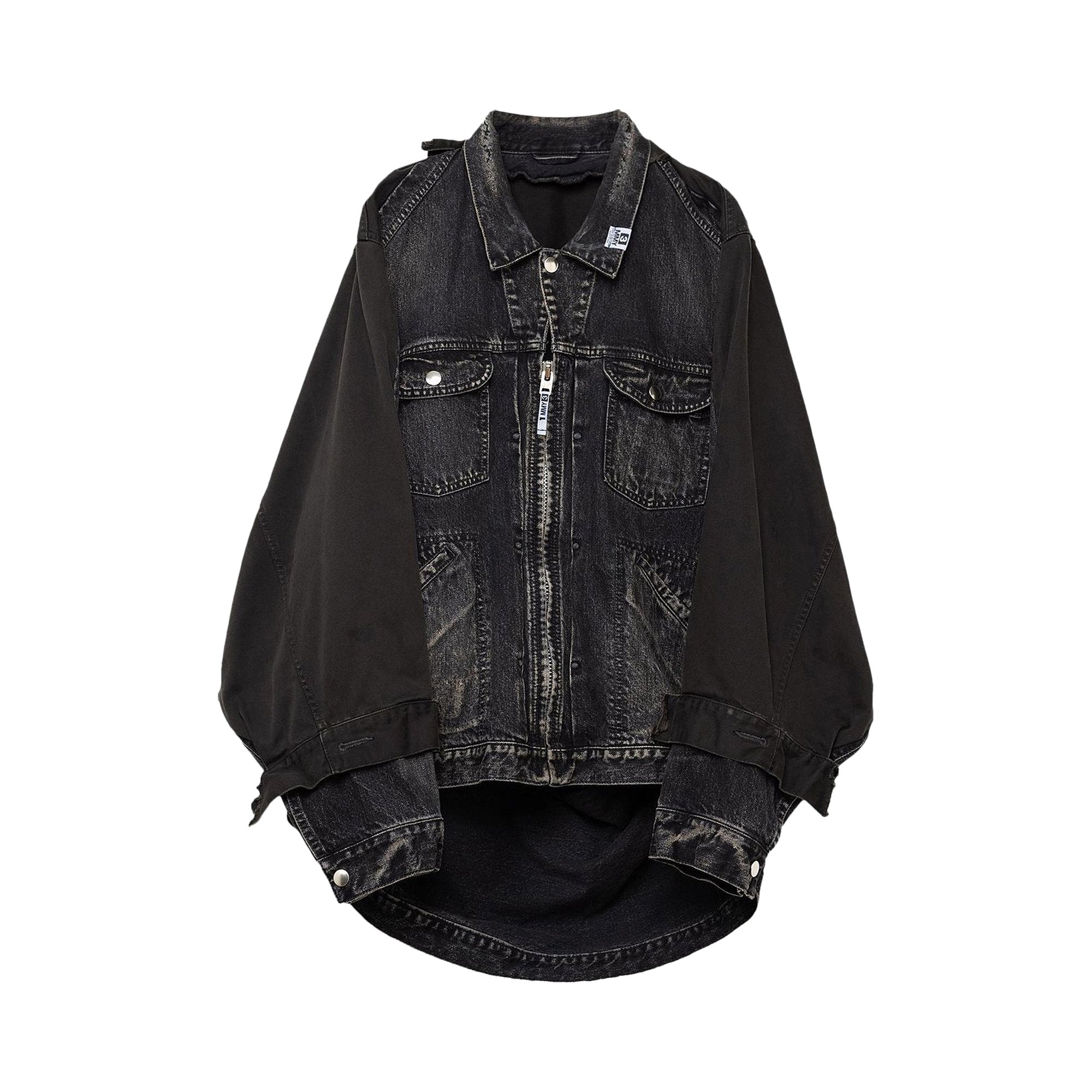 Buy Maison Mihara Yasuhiro Back Covered Denim Jacket 'Black