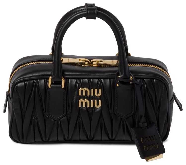 Miu Miu Arcadie Matelasse Nappa Bag Black