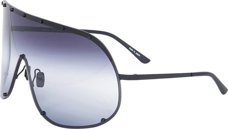 Rick Owens Shield Sunglasses BlackClear