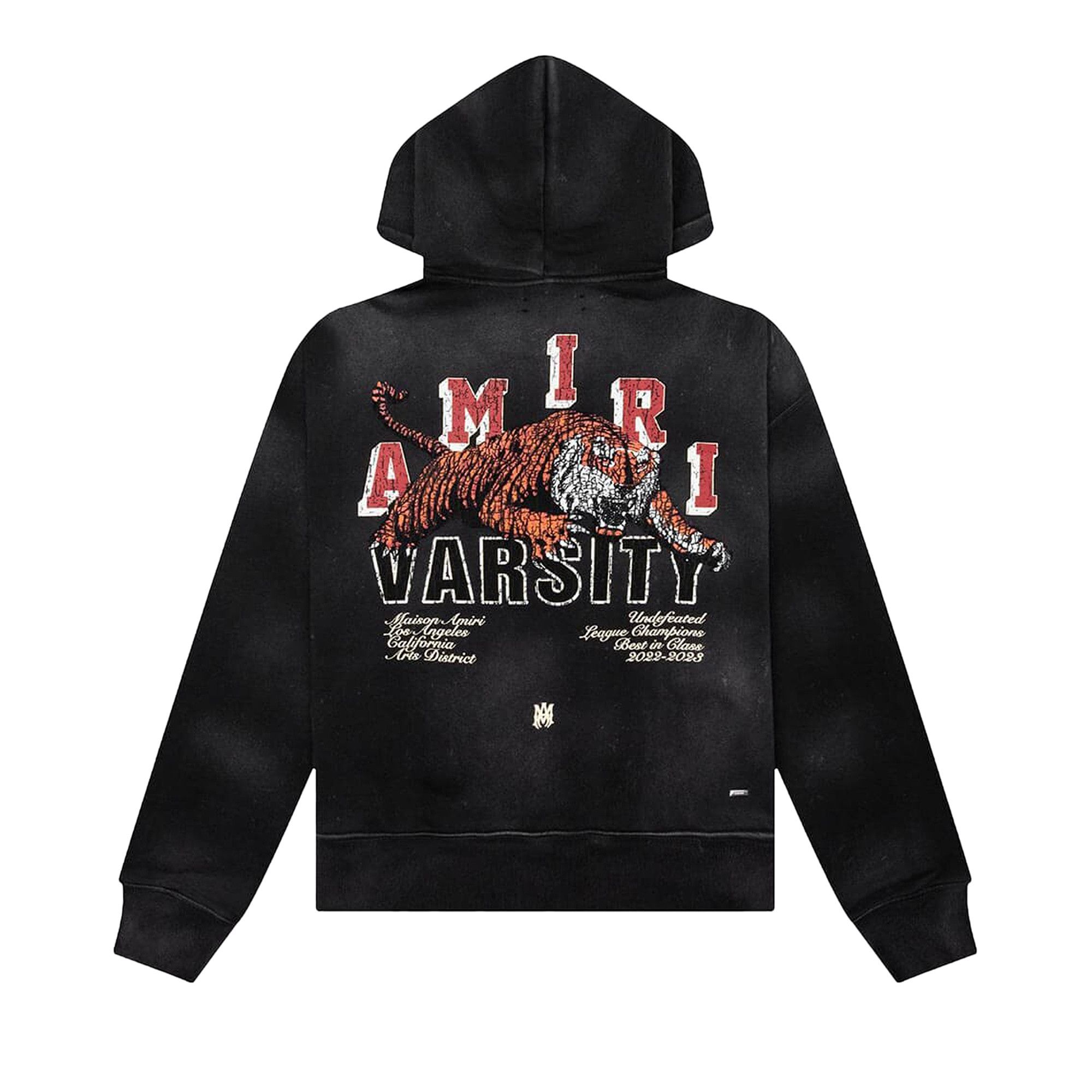Buy Amiri Vintage Tiger Varsity Hoodie 'Black' - PF23MJG025