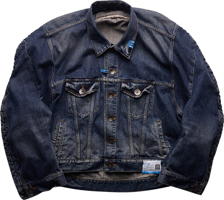 Maison Mihara Yasuhiro Circle Pattern Denim Jacket Indigo