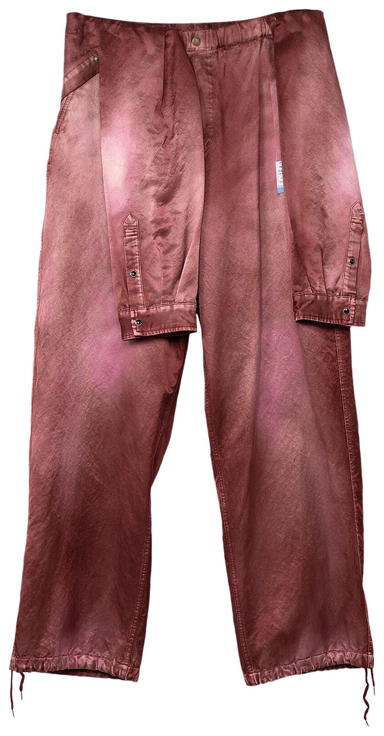 Maison Mihara Yasuhiro Mixed Easy Pants Bordeaux