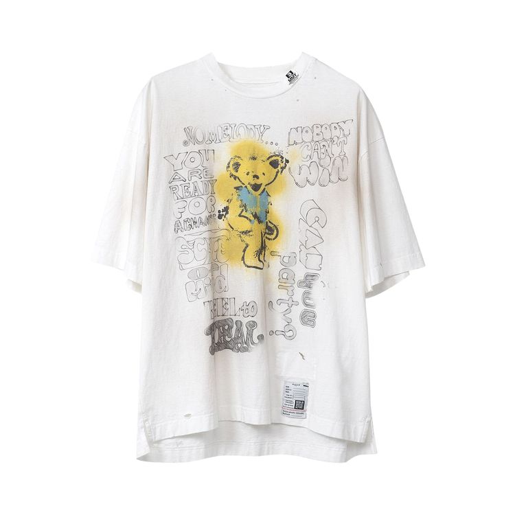 Maison Mihara Yasuhiro Distressed Tee White