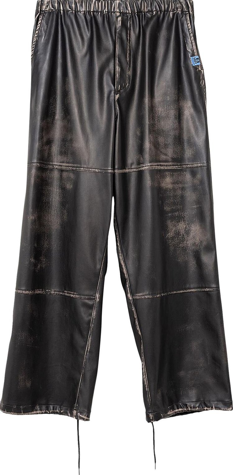 Maison Mihara Yasuhiro Synthetic Leather Pants Black