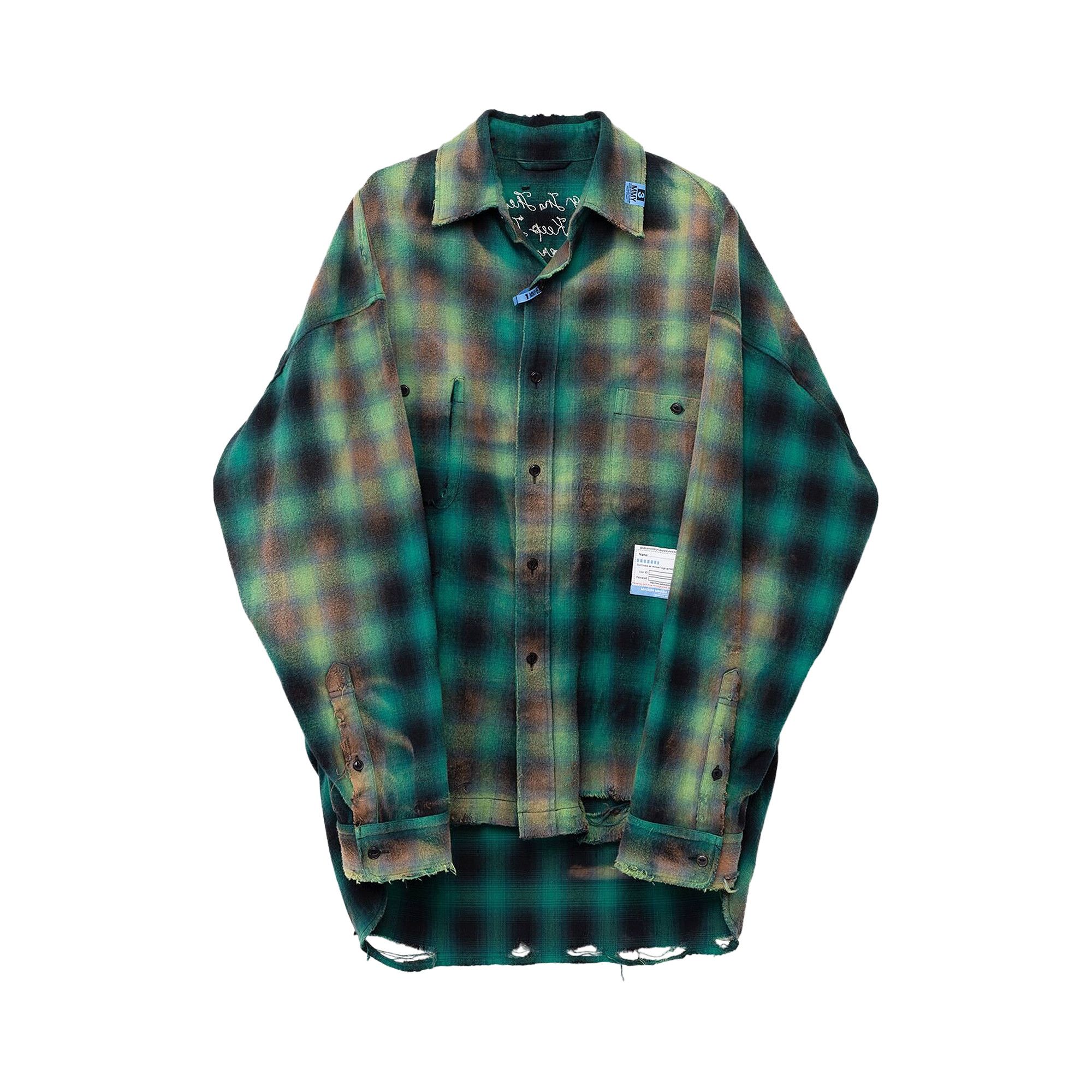 Buy Maison Mihara Yasuhiro Vintage Check Shirt 'Green