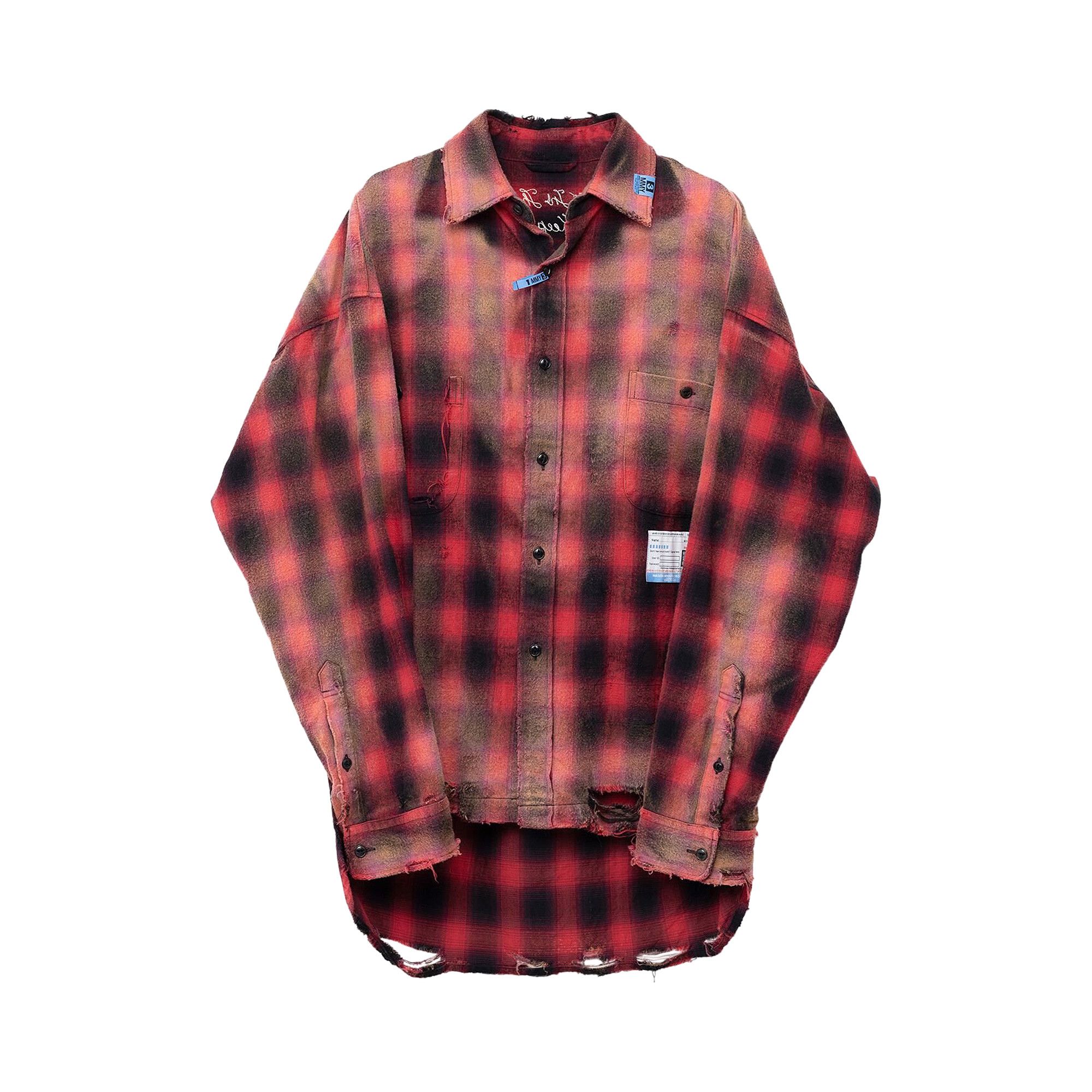Buy Maison Mihara Yasuhiro Vintage Check Shirt 'Red' - A11SH075 RED | GOAT