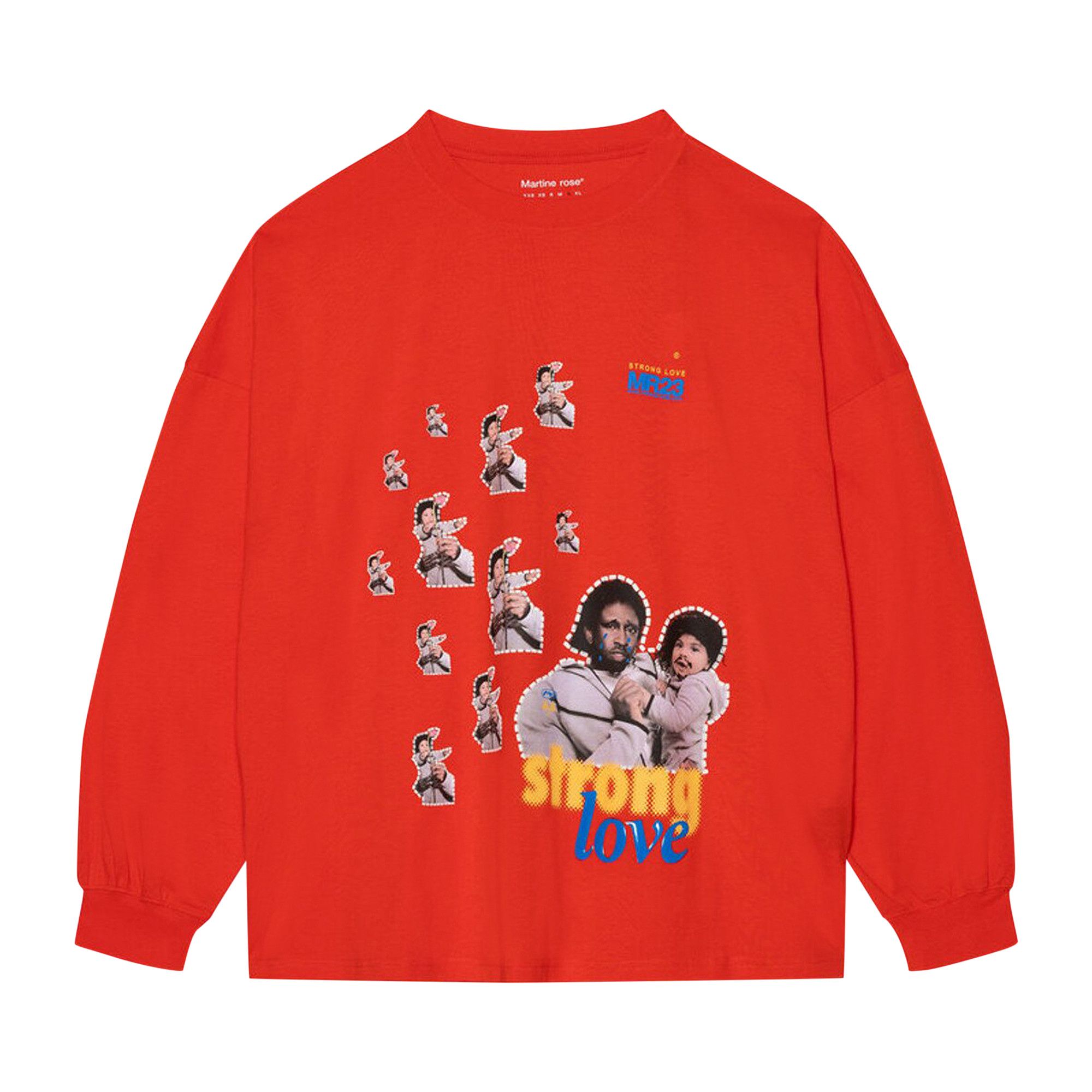 Buy Martine Rose Oversized Long-Sleeve T-Shirt 'Red