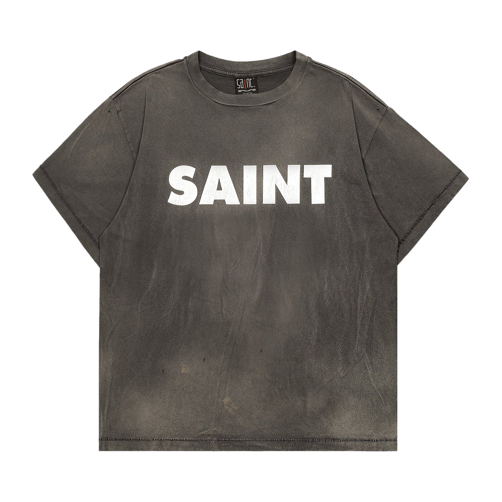 Buy Saint Michael Logo Print Tee 'Black' - SM A23 0000 003 | GOAT