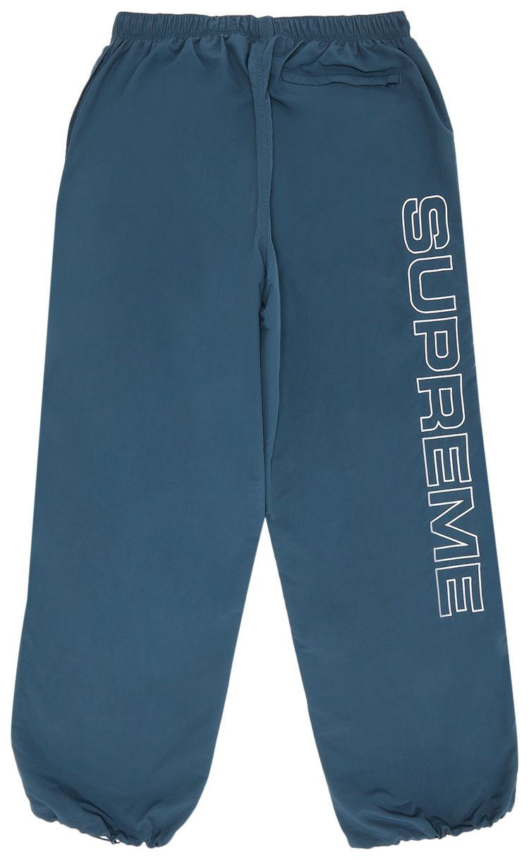 Supreme Spellout Embroidered Track Pant Dark Blue
