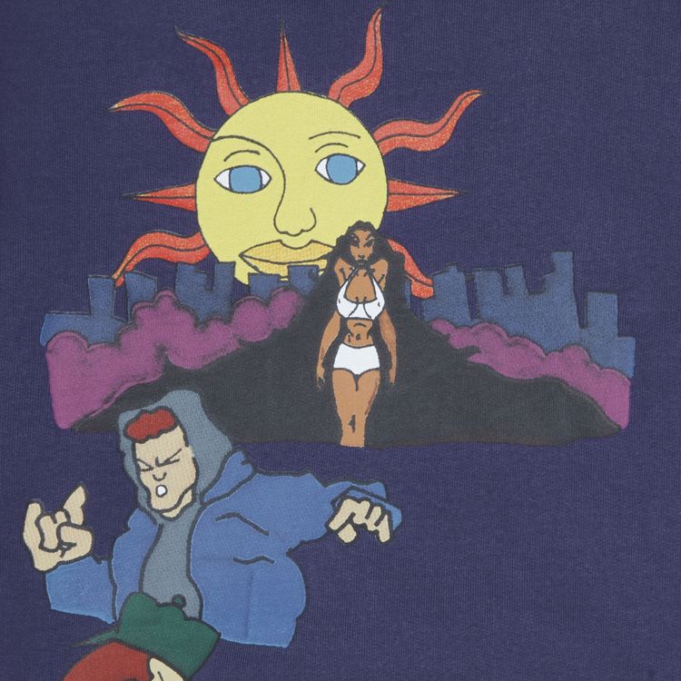 Supreme Sunrise Hooded Sweatshirt Washed Navy