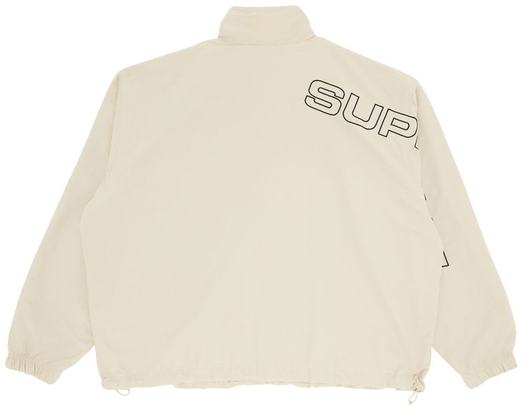 Supreme Spellout Embroidered Track Jacket Sand