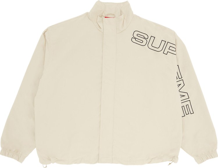 Buy Supreme Spellout Embroidered Track Jacket 'Sand' - FW23J109