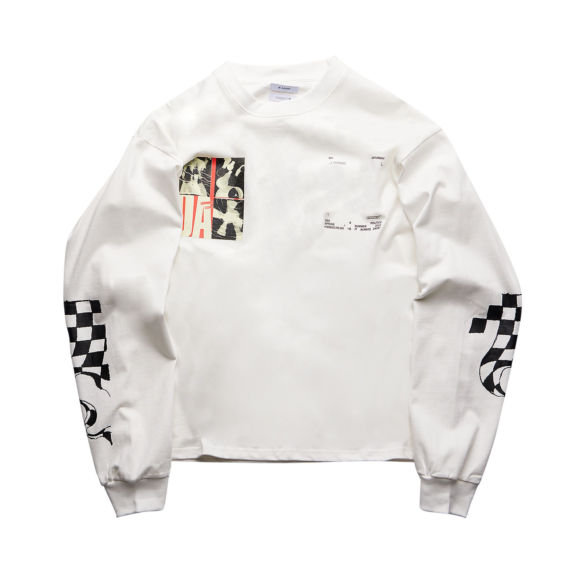 TATRAS×Mr.Saturday Mr. Saturday White & Grey Oversized Printed Shirt Mr. Saturday